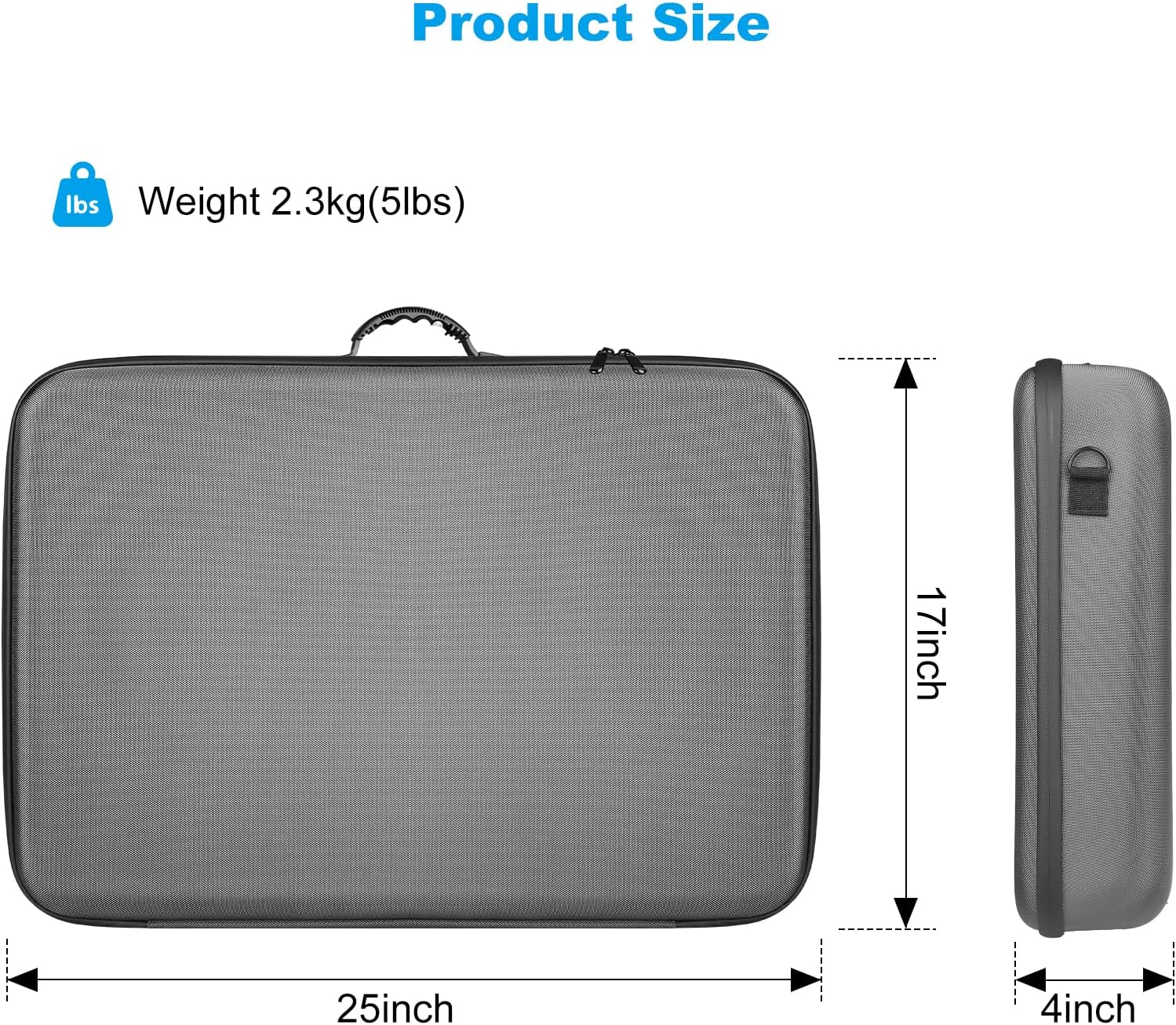 Detalle 2 de Bsteciar Starlink Gen 3 Koffer – staubdichter Standardkoffer mit Innenaufteilung für Reisen & Outdoor (Grau)