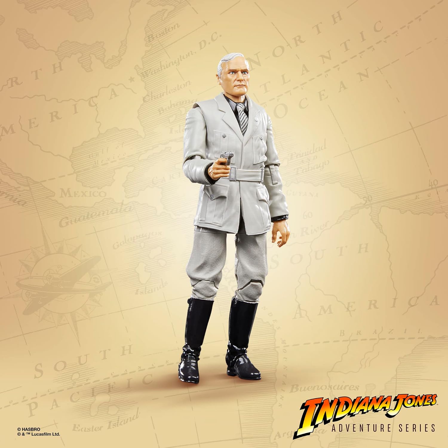 Detalle 1 de Hasbro Indiana Jones Adventure Series Walter Donovan アクションフィギュア 映画モチーフの付属品付き