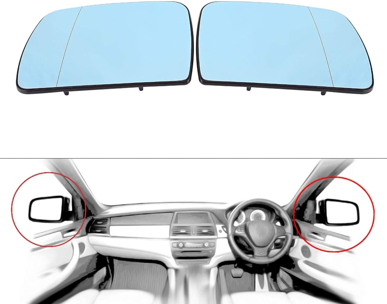 Thumbnail 1 de 2004 X5 Mirrors – Rearview Wing Mirror Glass Replacement for X5 E53 (1998–2006)