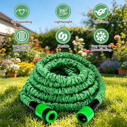 Thumbnail 1 de QINGHUAI 50 ft Expandable Garden Hose with 10-Pattern Nozzle