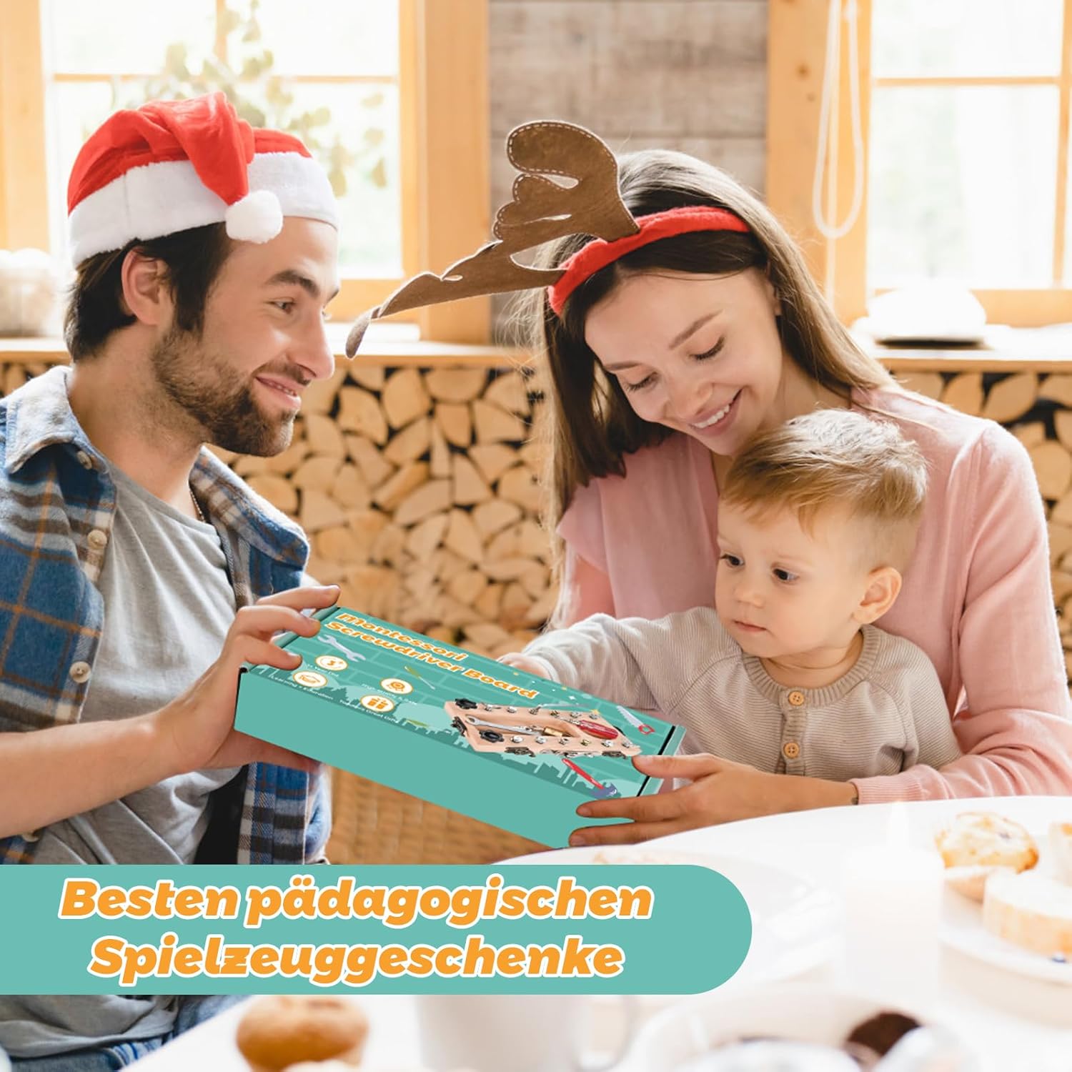 Thumbnail 6 de Wooderma Montessori Schraubbrett aus Holz – Lernspielzeug ab 3–5 Jahre