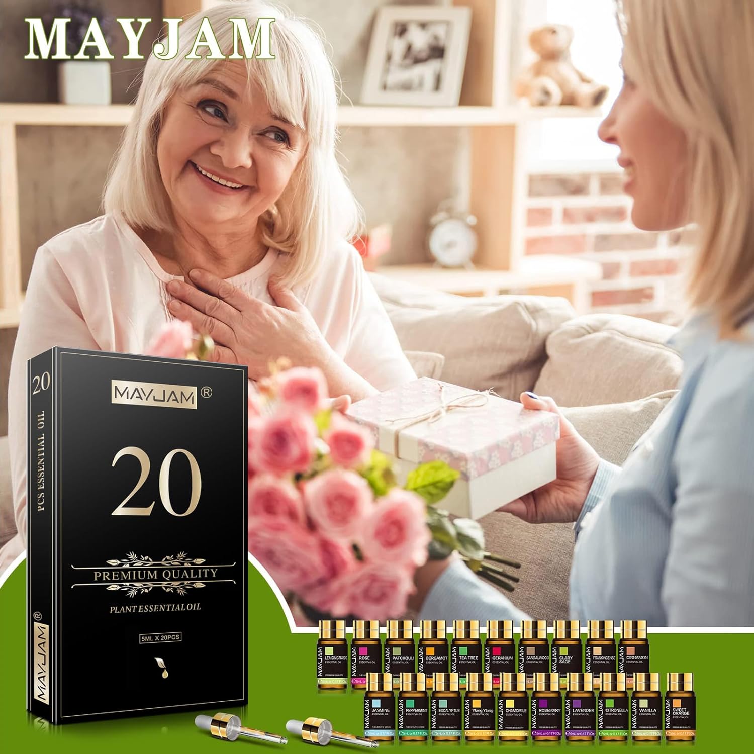 Thumbnail 5 de MAYJAM 20 x 5 mL Essential Oil Set for Diffusers and DIY Crafts