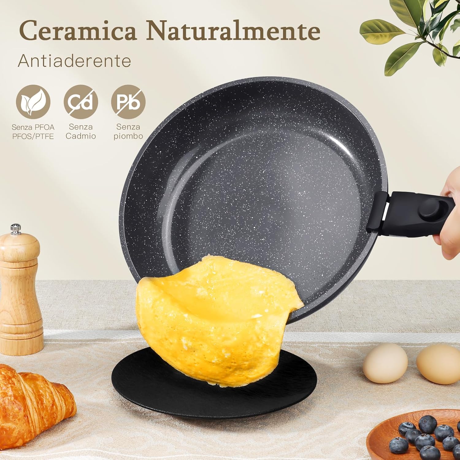 Detalle 2 de Set pentole e padelle antiaderente 15 pezzi