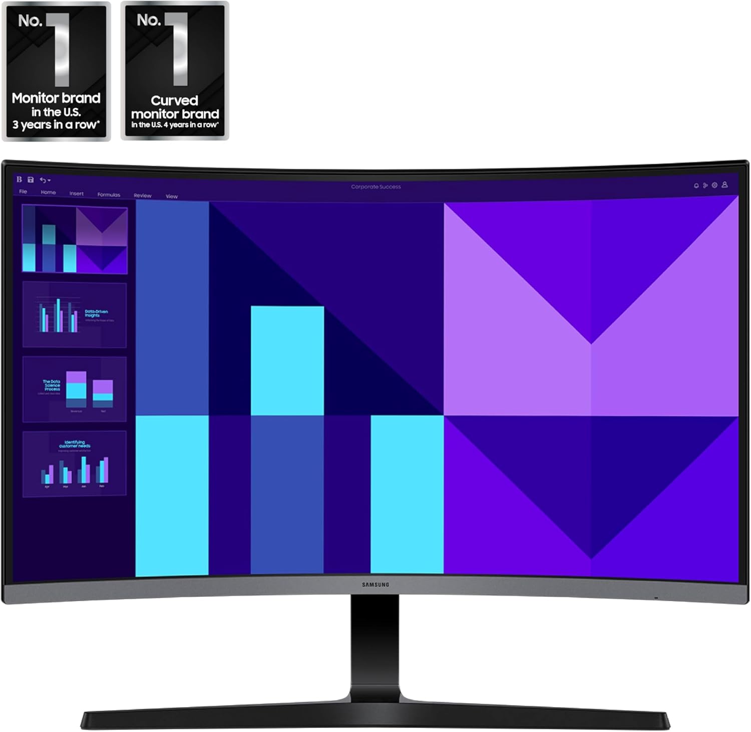 Thumbnail 1 de Samsung 32-inch S3 (S39GD) FHD 100Hz Curved Monitor with Game Mode, Eye Saver Mode, and Built-in Speakers (LS32D39DGANXZA, 2025)