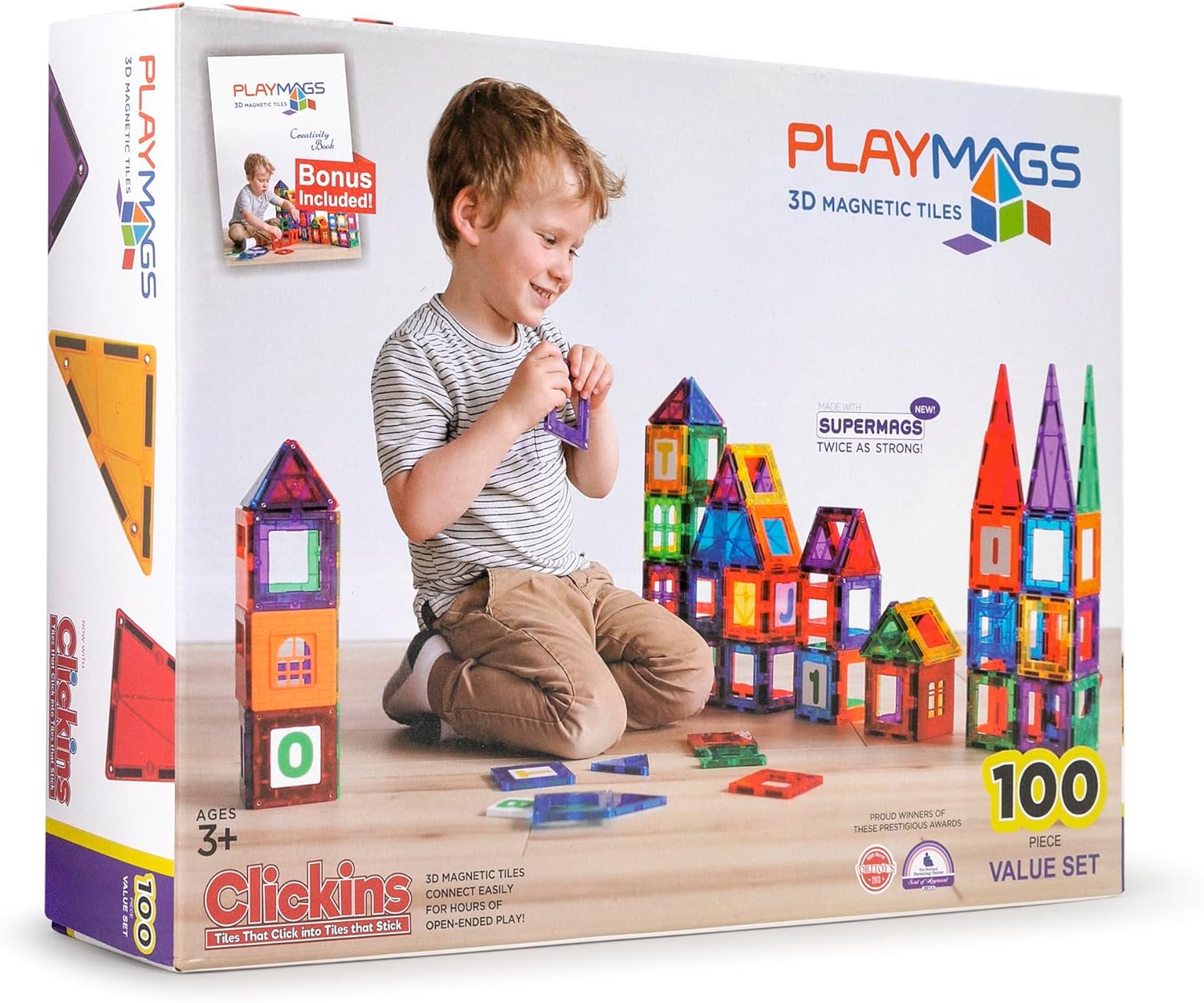 Thumbnail 5 de Playmags 100 Piezas bloques magnéticos 82 imanes