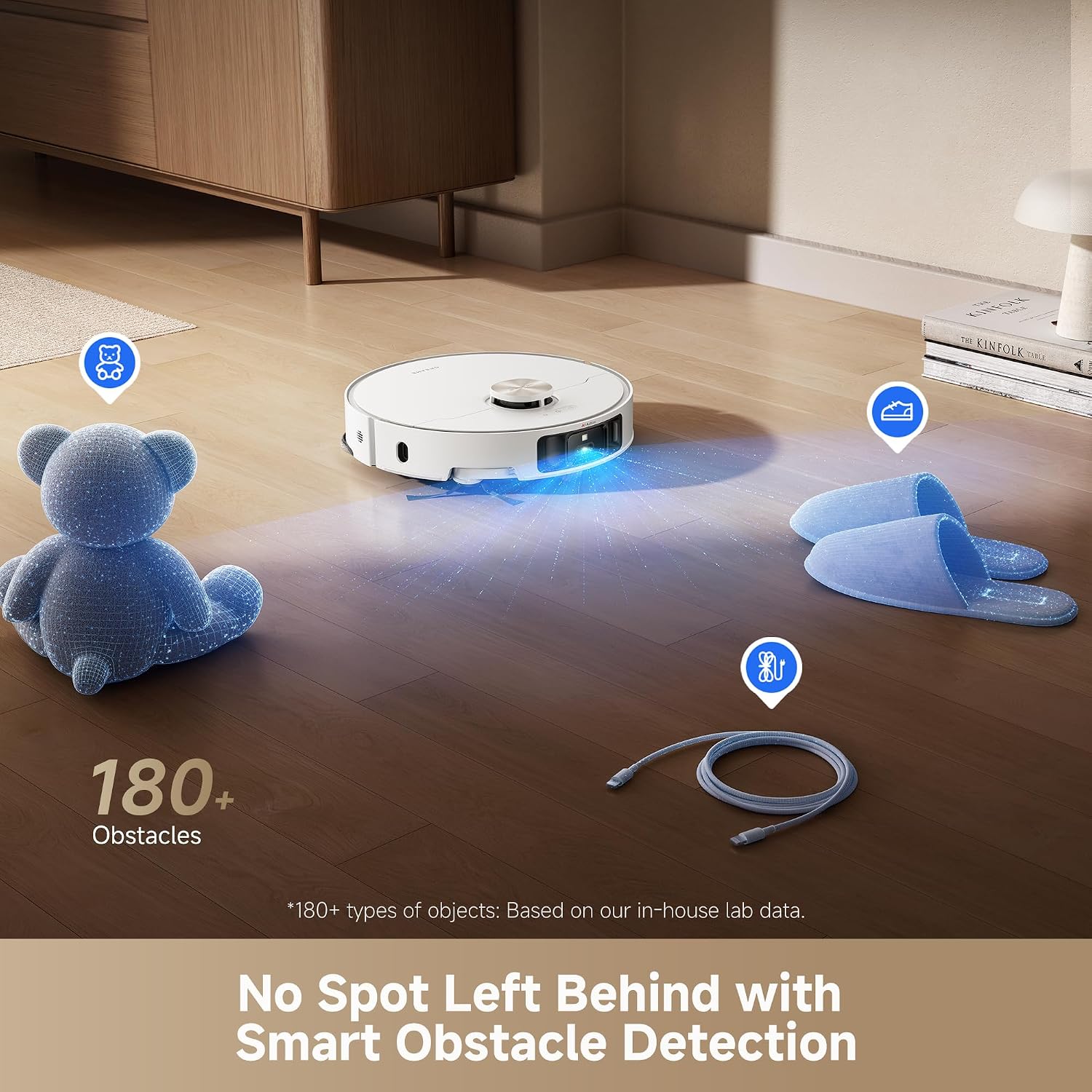 Detalle de DREAME L50 Ultra Robot Vacuum and Mop, 19,500 Pa Suction, AI Navigation