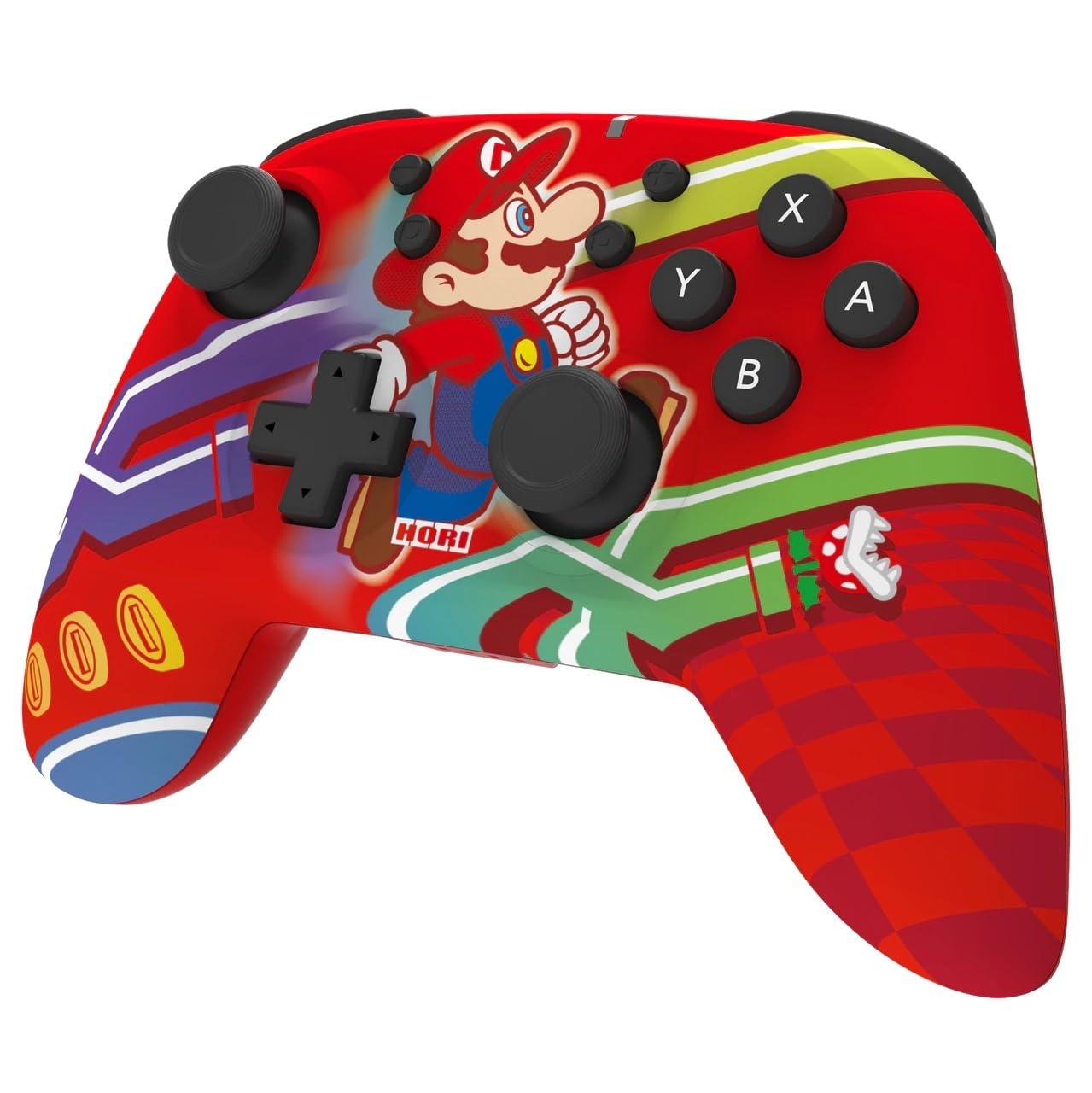 Detalle de HORI Kabelloses Horipad (Super Mario) Controller für Nintendo Switch – Offiziell lizenziert