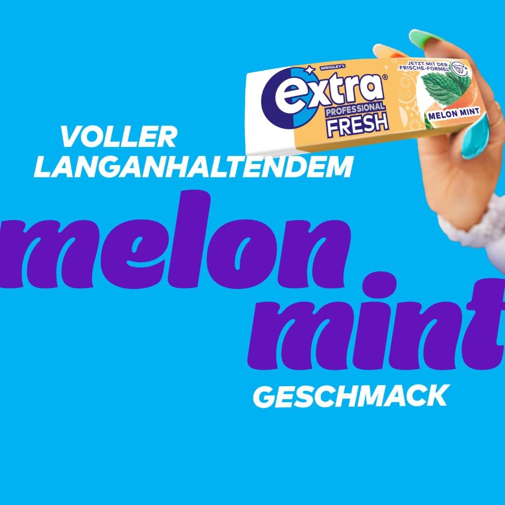 Thumbnail 2 de Extra Professional Fresh Melon Mint – Zuckerfreier Kaugummi, Multipack 30×10 Dragees