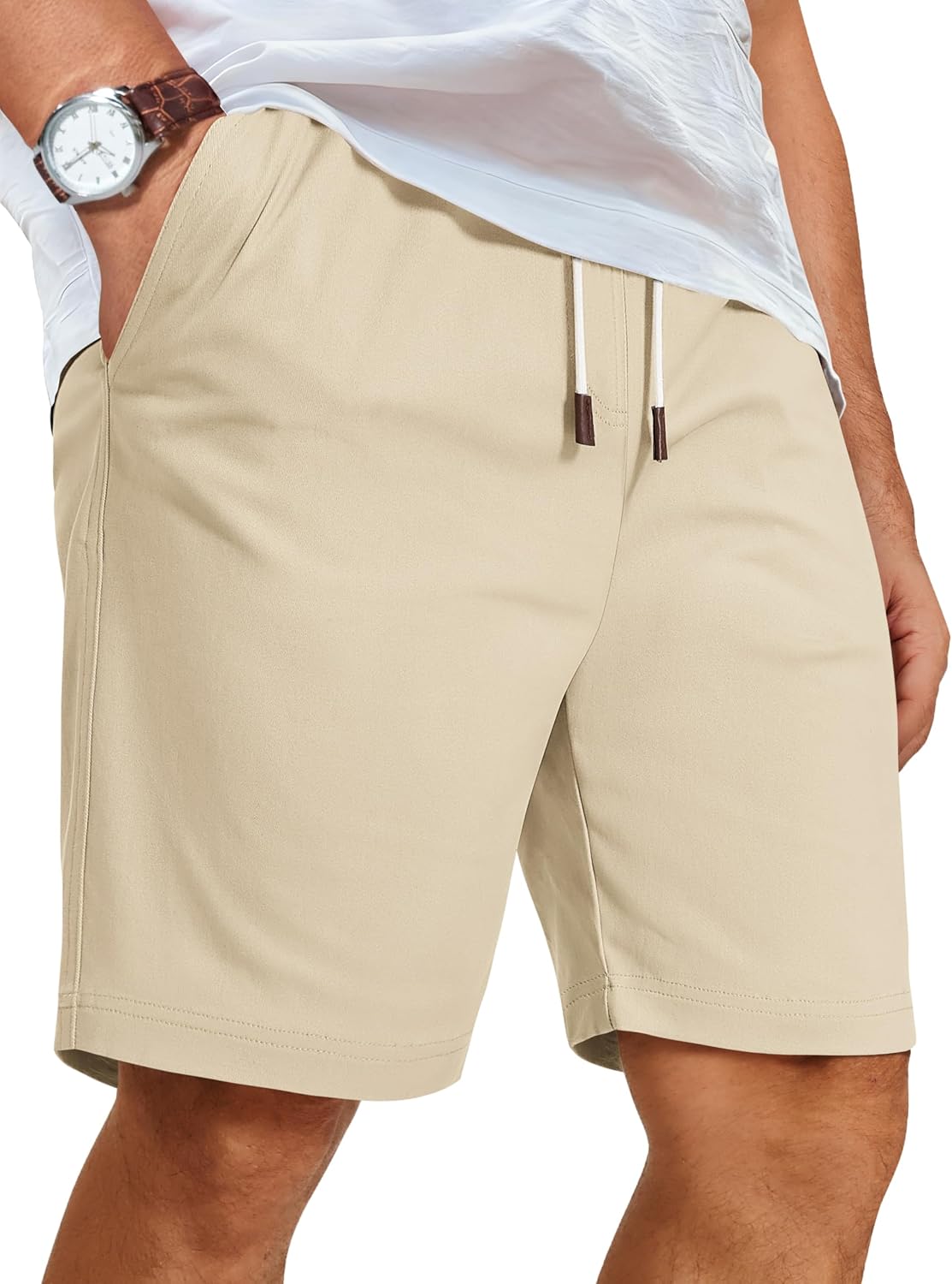 Thumbnail 6 de COOFANDY Men's Casual Cotton Shorts with Elastic Waist and Drawstring