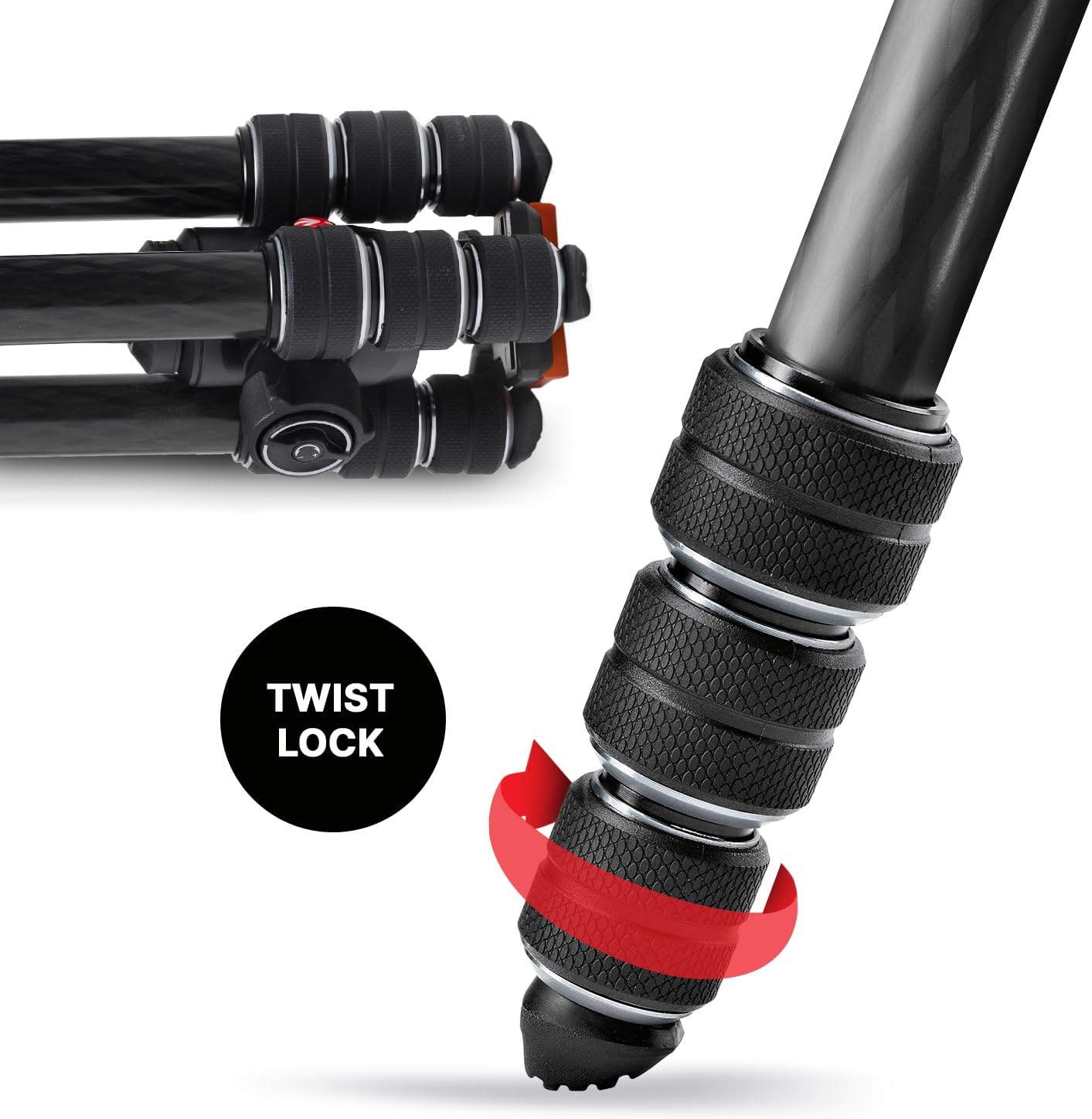 Detalle de Manfrotto Befree GT Pro Travel Tripod avec Rotule et Sac — Compatible Sony α7/α9