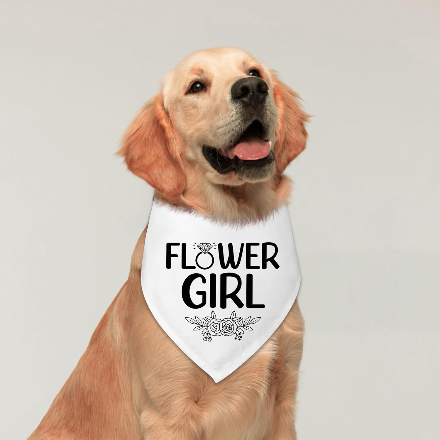 Thumbnail 4 de Dog Wedding Bandana with Flower Girl Phrase