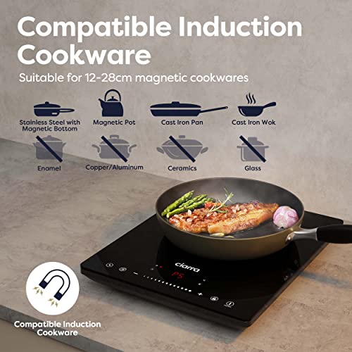 Thumbnail 3 de CIARRA CBTIH1 Placa Inducción Portátil 2000W 🔥 Control Táctil