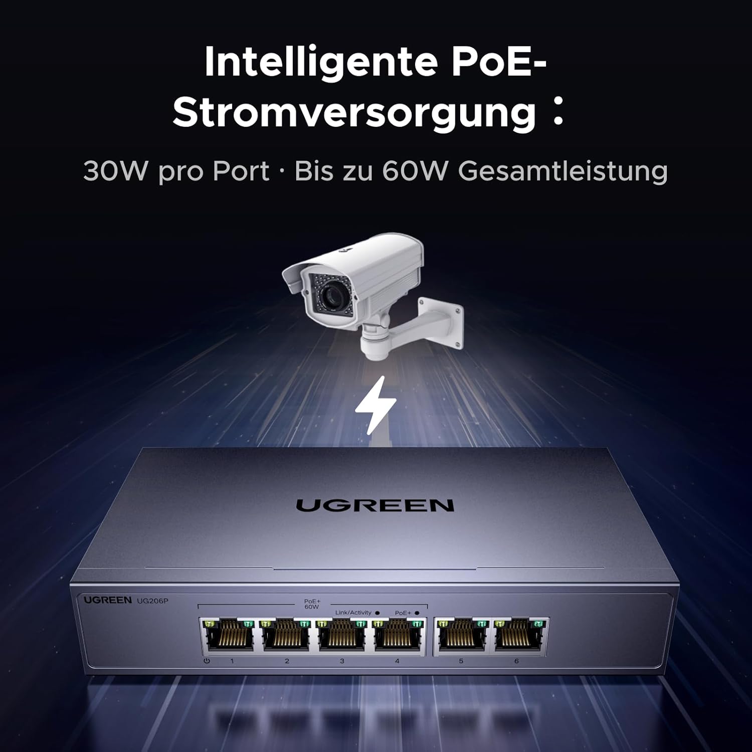 Thumbnail 1 de UGREEN PoE Switch 6‑Port 🖧