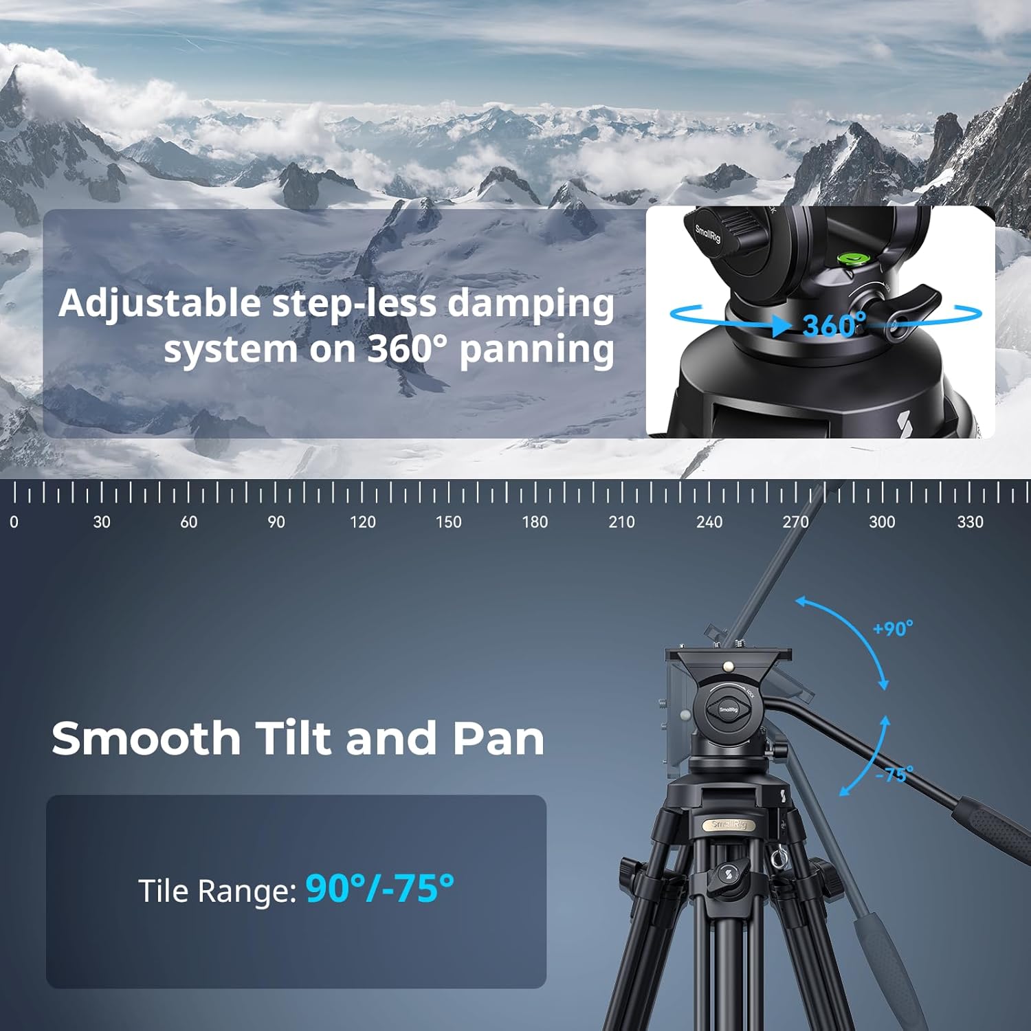 Thumbnail 5 de SMALLRIG AD-50-4684 Treppiede video 5 kg