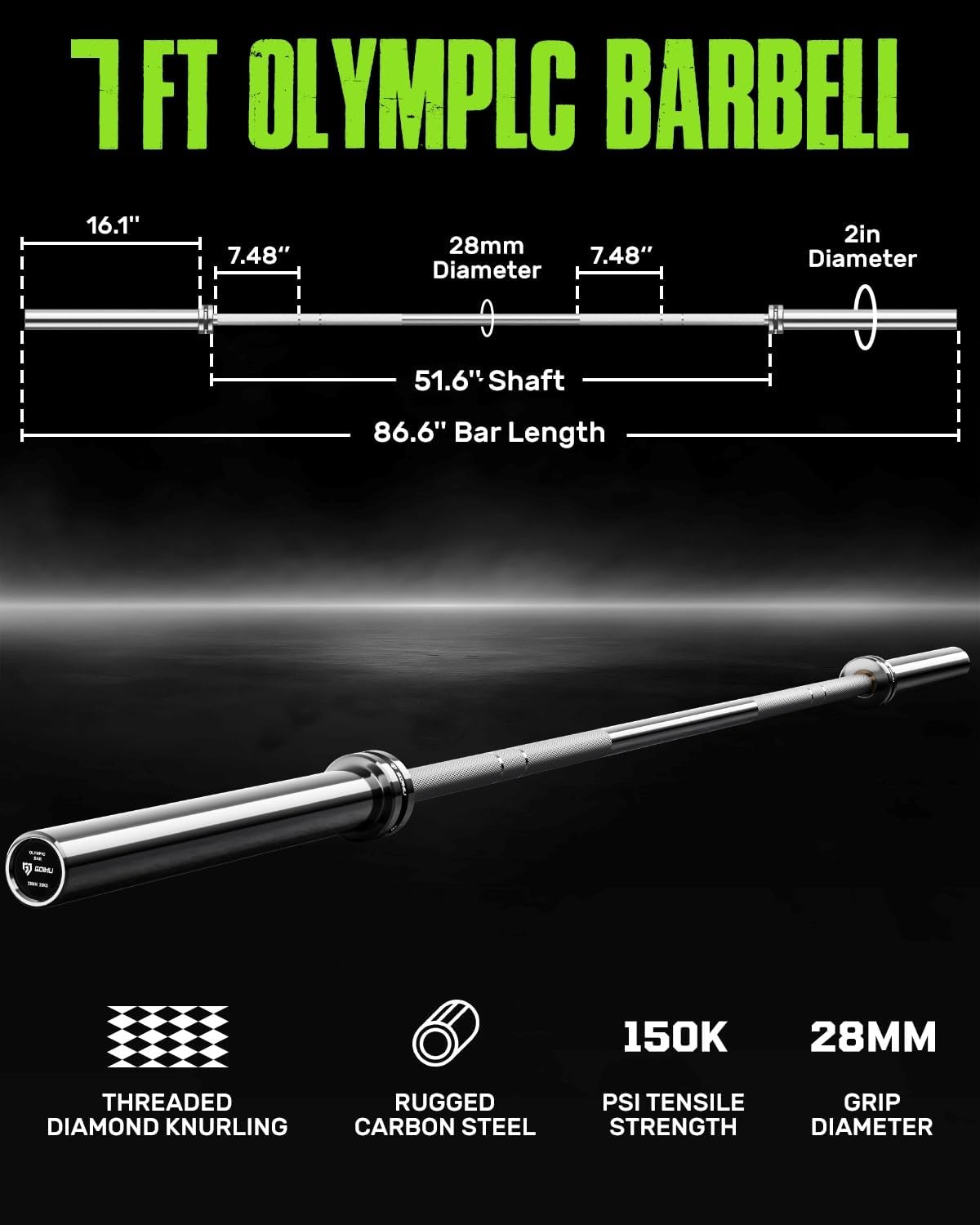 Thumbnail 6 de GOIMU Olympic Barbell PB01