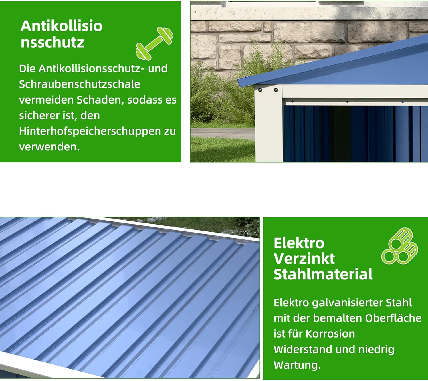 Detalle 2 de SUPEER Metall-Mähroboter-Garage mit Satteldach für Rasenmähroboter und Kleingeräte, schwarz (ca. 62 × 90,5 × 88,8 cm)