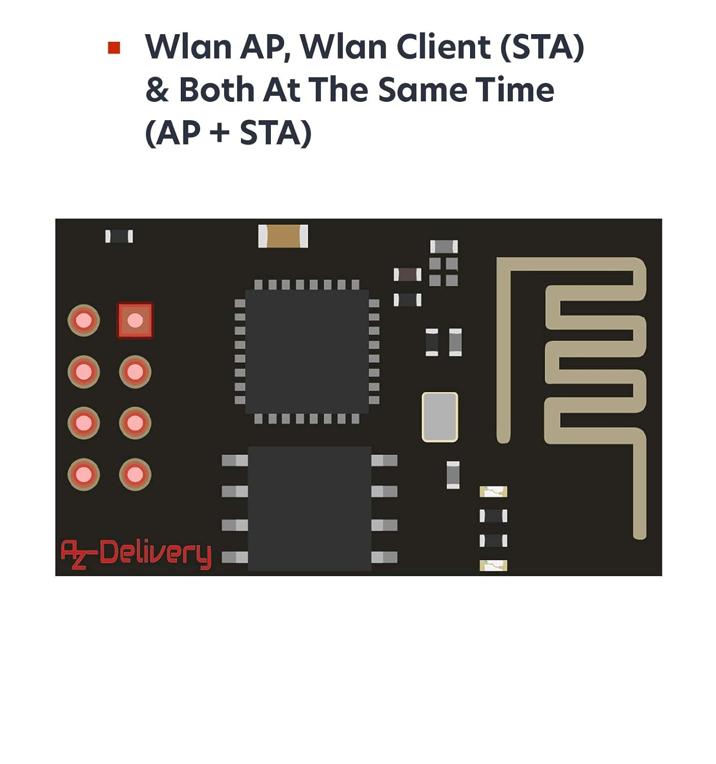Thumbnail 4 de AZDelivery ESP8266X ESP-01S WLAN WiFi: modulo per Arduino e Raspberry Pi con guida e-book