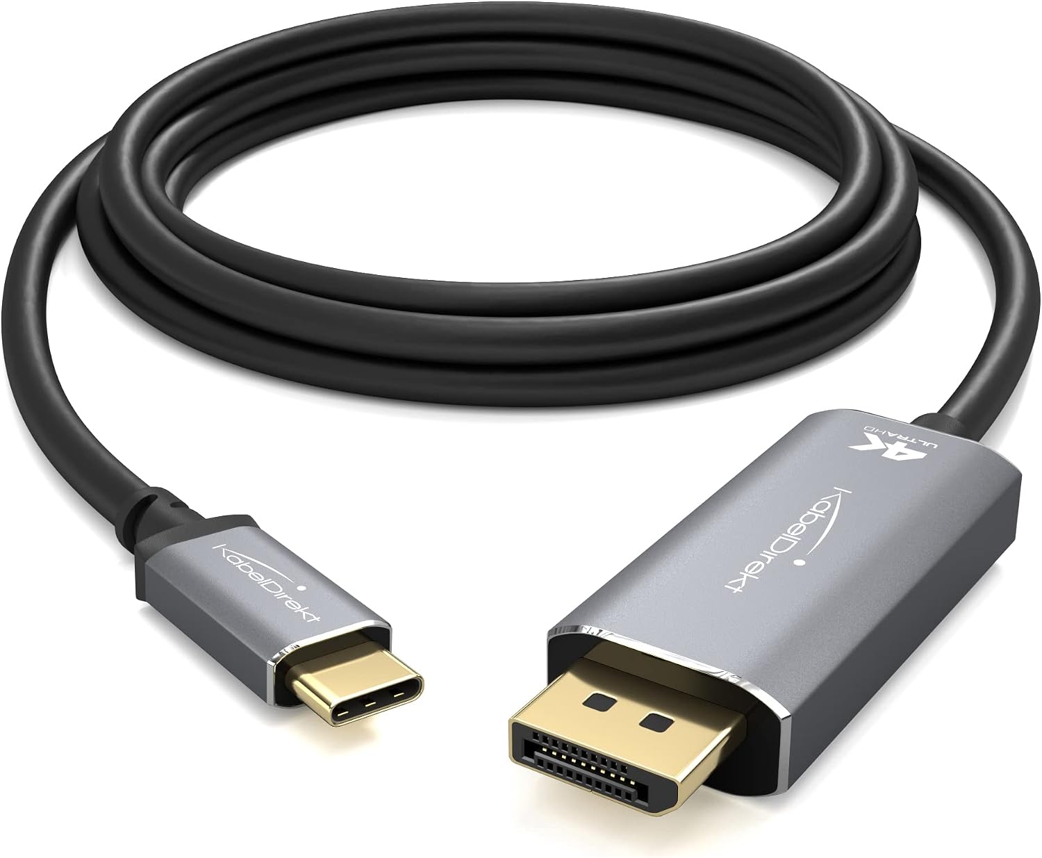 Thumbnail 1 de KabelDirekt Adattatore e cavo USB-C a DisplayPort 2 m: 4K a 60 Hz per portatili e dispositivi USB‑C