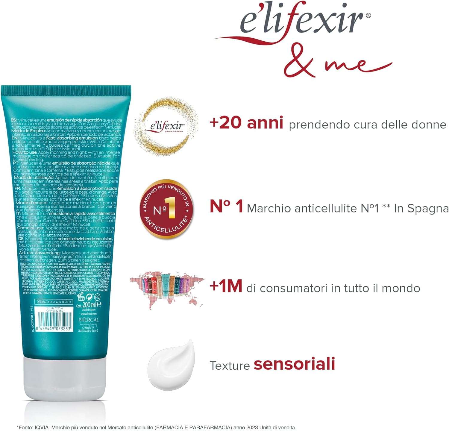 Thumbnail 4 de E'lifexir Minucell Crema Anticellulite: Tensora, Riducente e Idratante per una pelle levigata