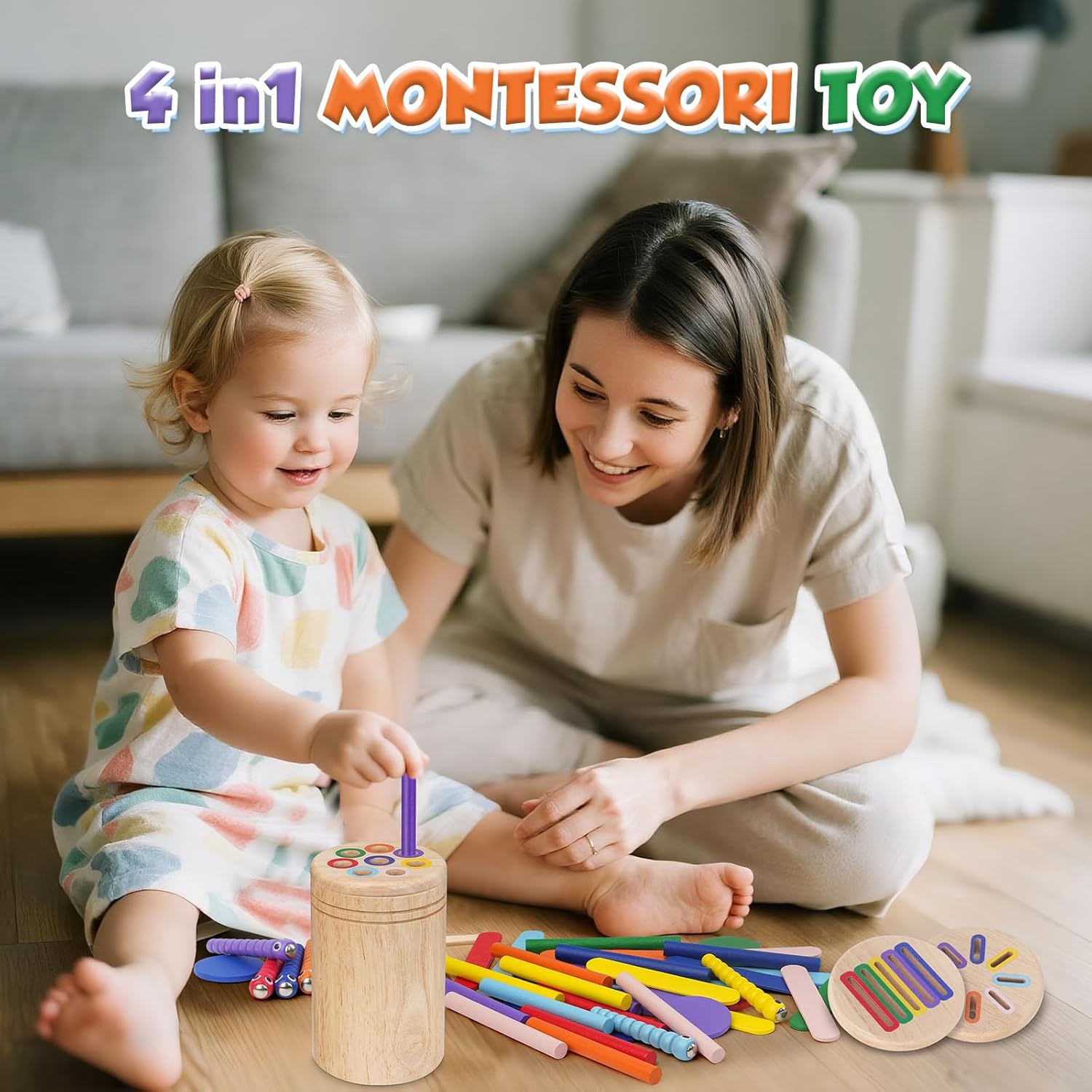 Thumbnail 5 de Haozozo Montessori Spielzeug 4-in-1