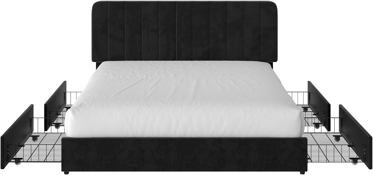 Thumbnail 6 de VECELO Upholstered Bed Frame, Full Size