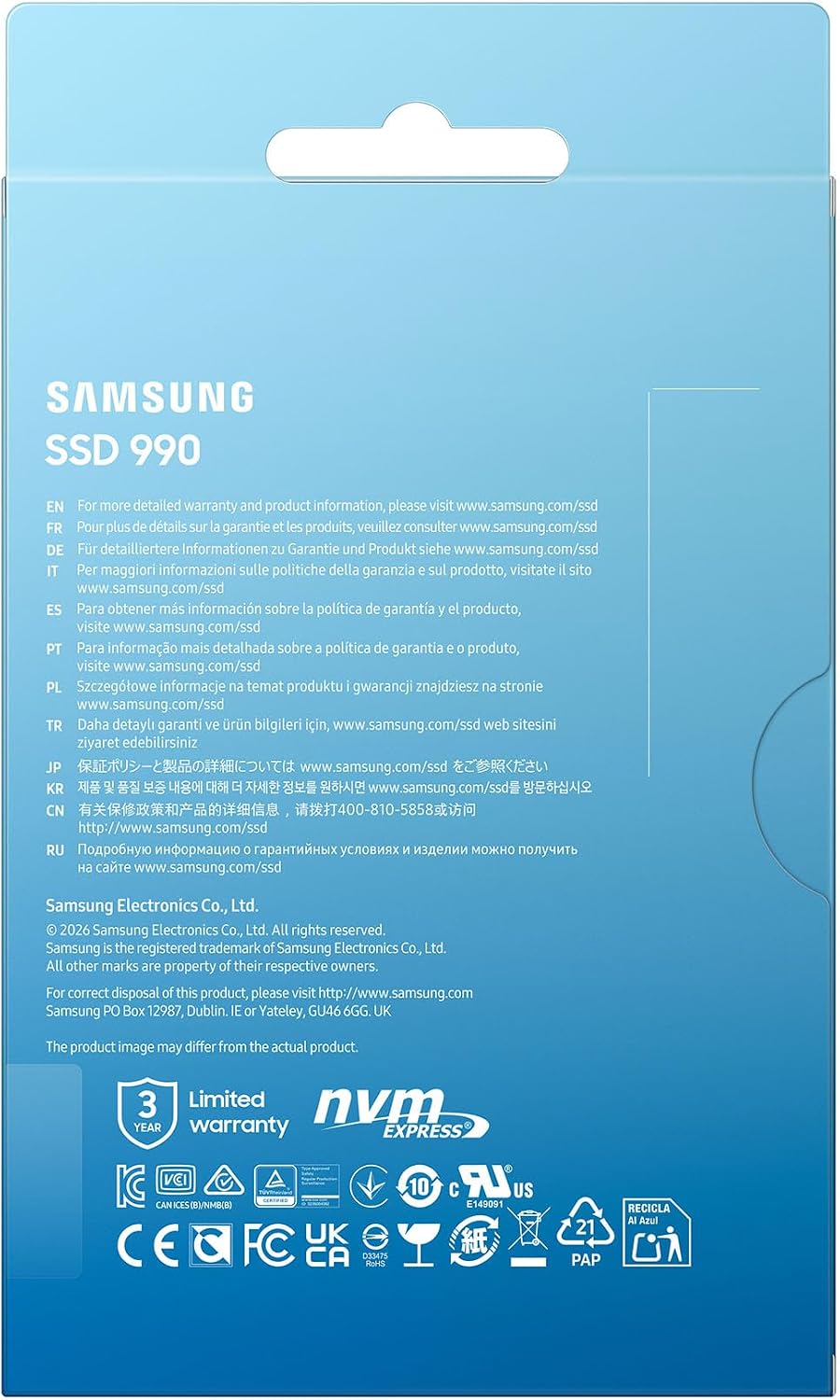 Thumbnail 4 de Samsung MZ-V9V2T0B/AM 990 SSD 2TB M.2 PCIe 4.0 NVMe Drive