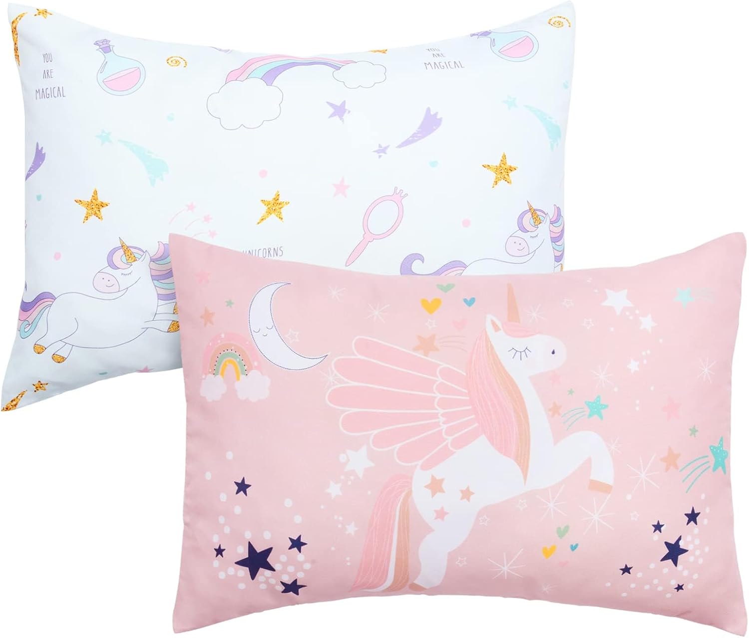 Thumbnail 6 de JISEN Toddler Pillowcases for Boys – Aircraft Design, 2 Pack (33x46cm / 30x40cm / 35x48cm) in Blue & White