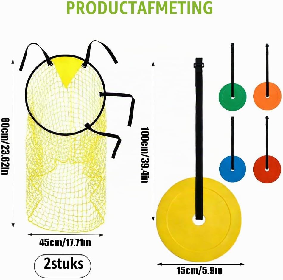 Detalle 2 de SKIKHN voetbaldoelset met 5 beweegbare doelschijven en verstelbare riemen