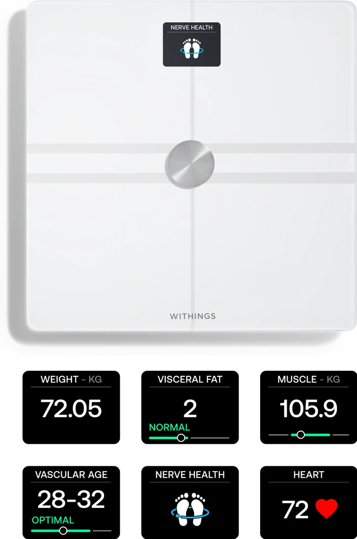 Thumbnail 2 de Withings Body Comp Weiß Körperanalysewaage