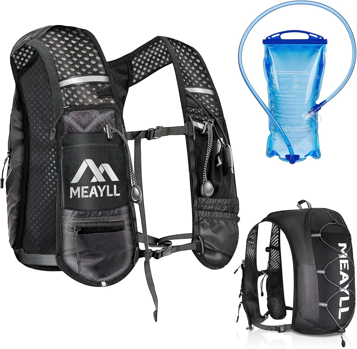 Laufweste mit 500 ml TPU-Trinkflasche – 7 l Fassungsvermögen, verstellbar, für Trailrunning, Radfahren und Wandern