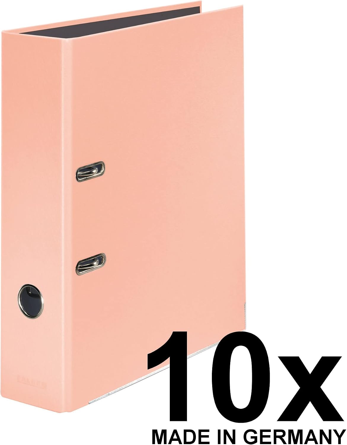 Detalle de Falken Confezione da 10 raccoglitori a colori pastello – DIN A4, pesca/arancione, Made in Germany