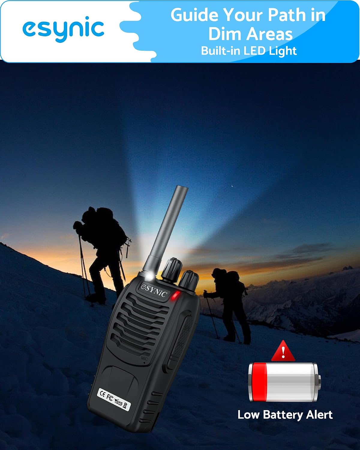 Thumbnail 5 de eSynic 2PESY082 PMR446 Two-Way Radios, 16 Channels, USB Charging