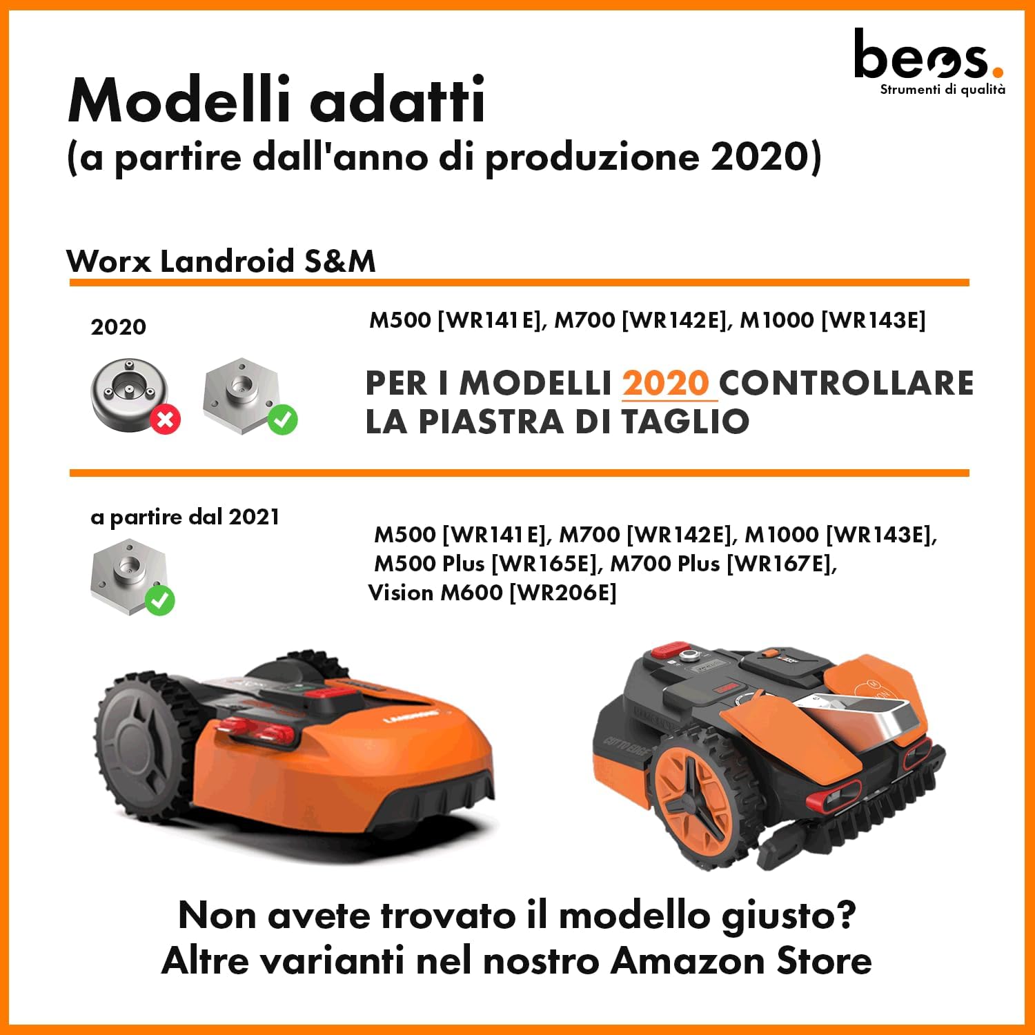 Thumbnail 2 de BEOS disco lama rinforzato per tosaerba robotizzato a 6 lame (compatibile con Worx Landroid S&M dal 2020 e Vision M600)