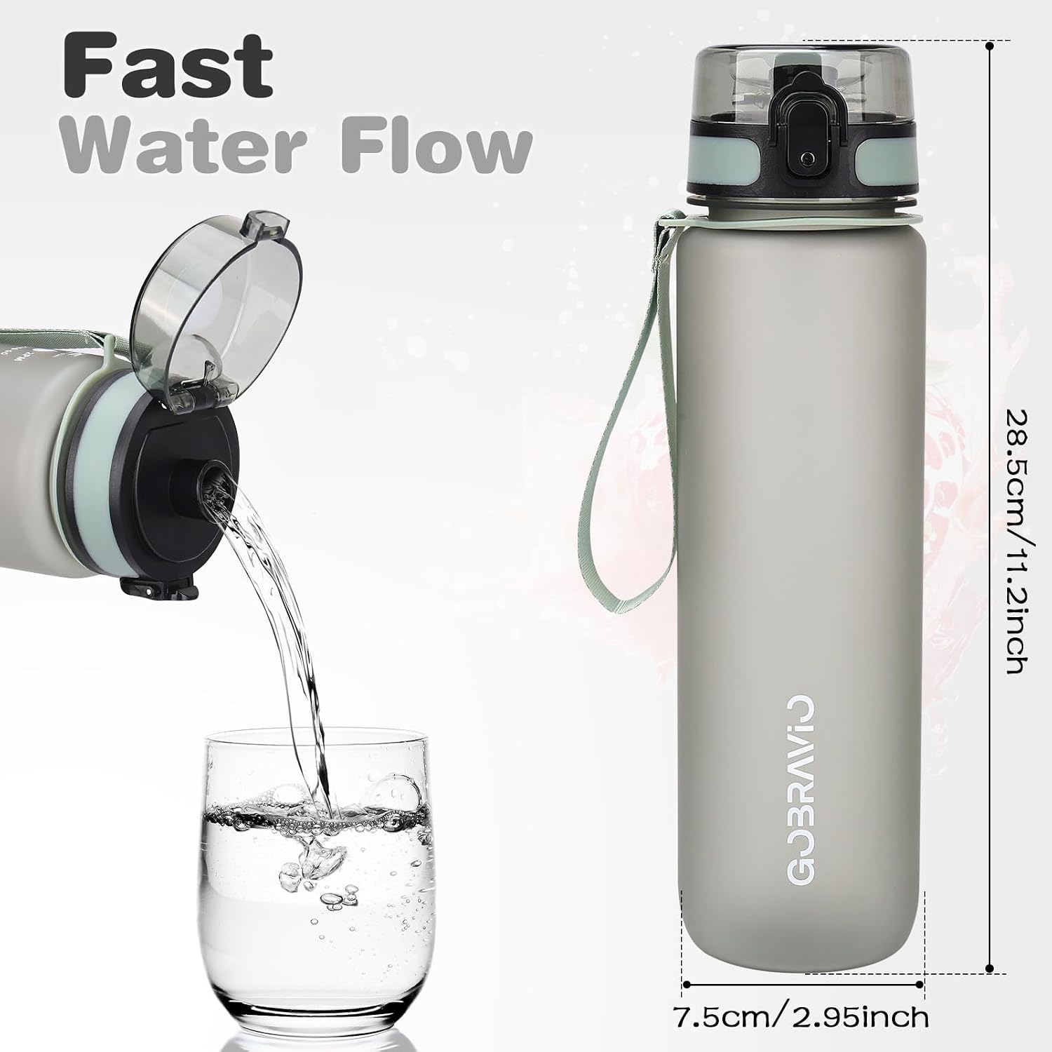 Thumbnail 3 de Gobravio Water Bottle 1L BPA Free