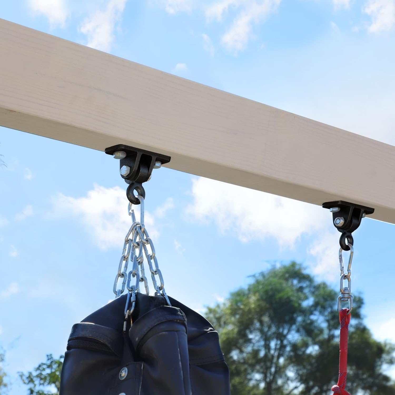 Detalle 2 de BETOOLL Heavy Duty Swing Hangers (Set of 4) for Porch Swings, Trapeze & Yoga Seats