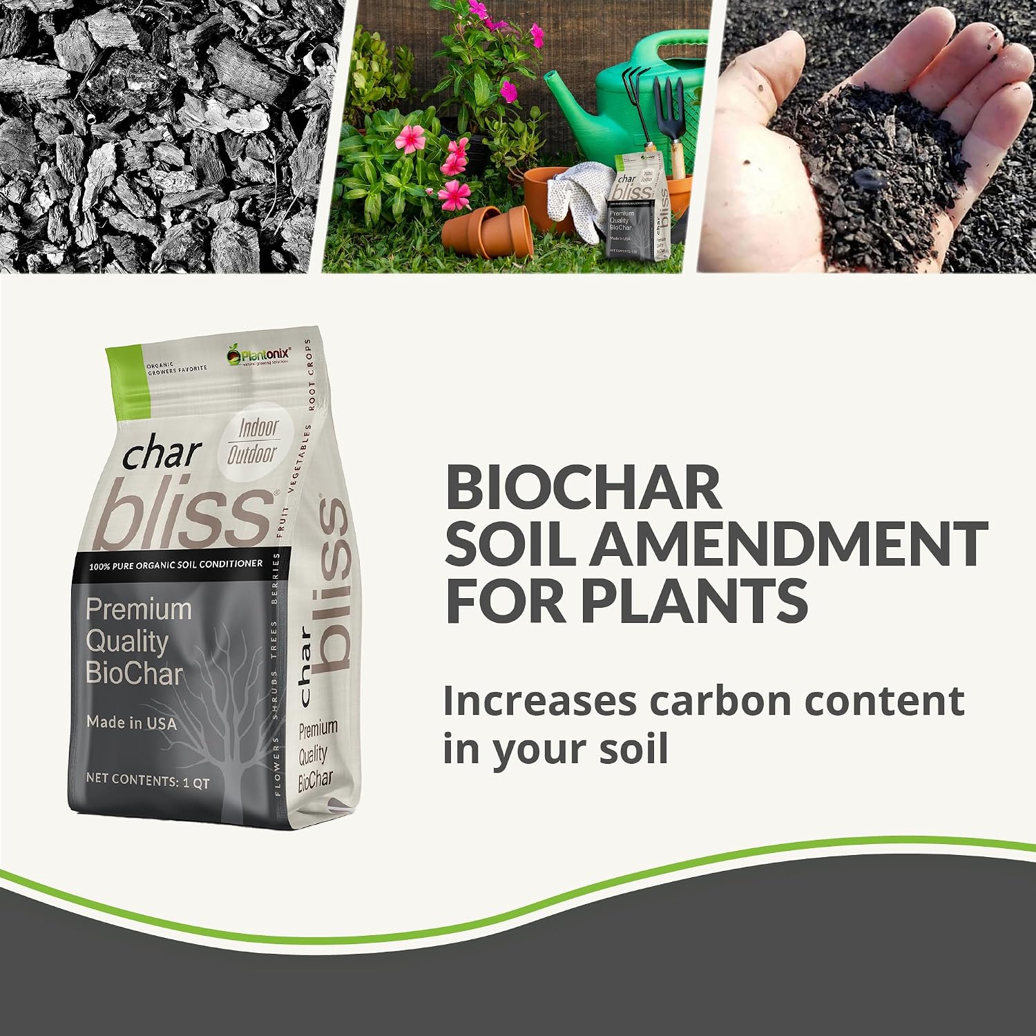Thumbnail 1 de Plantonix Char Bliss Organic Biochar Soil Amendment, 8 Quarts, OMRI-Listed
