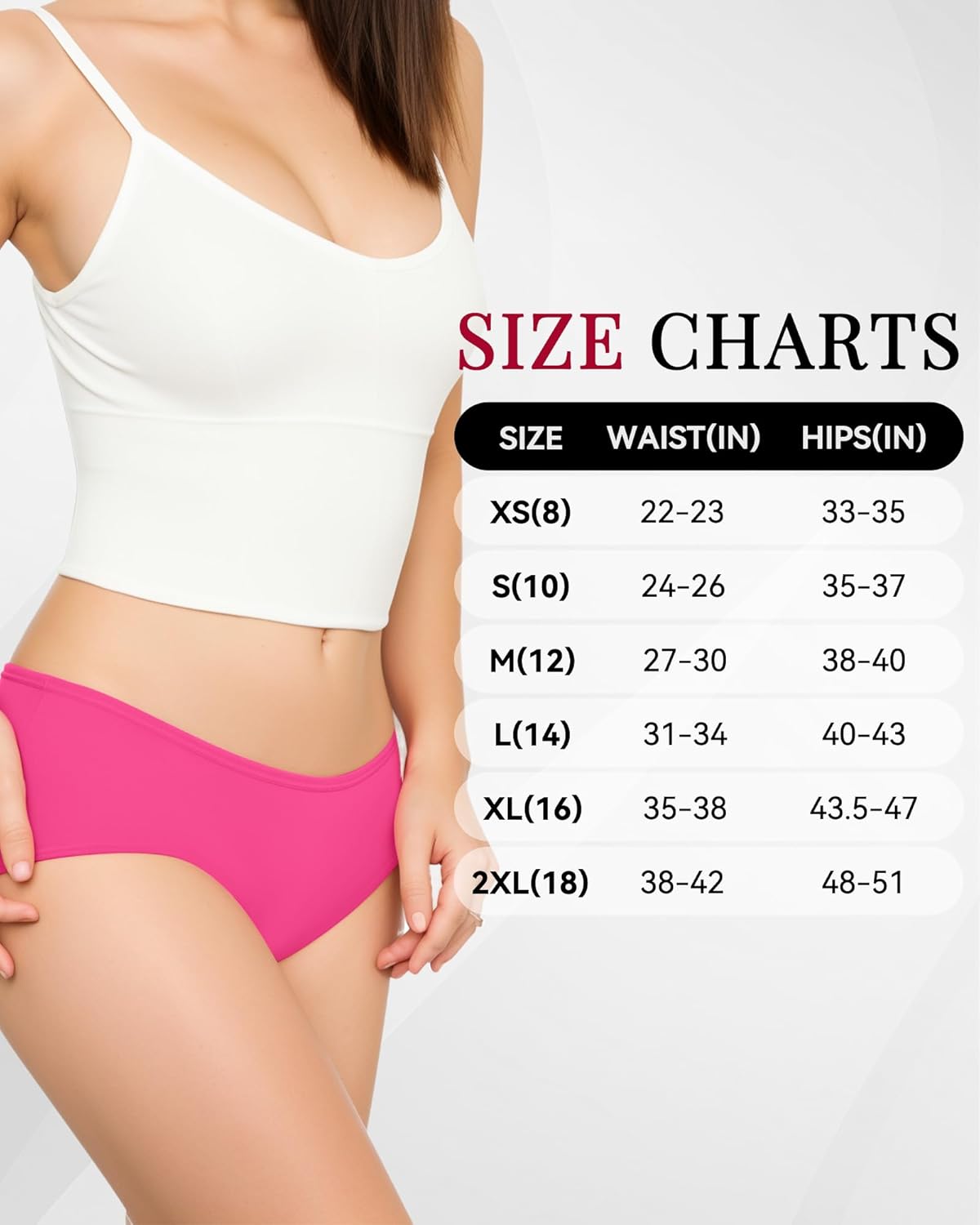 Thumbnail 6 de TANSTC Damen Hipster-Slips im 6er-Pack aus Baumwolle (niedrige Taille, Stretch)