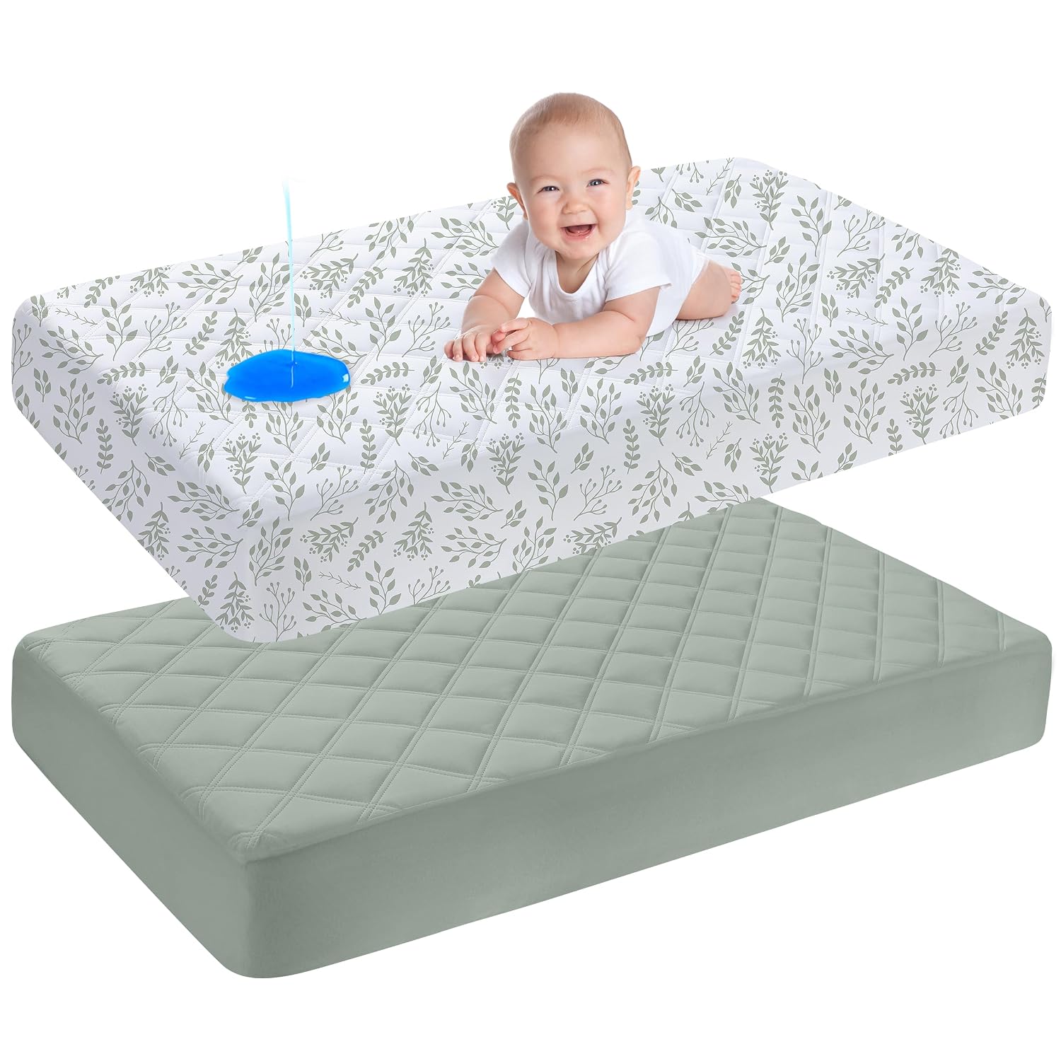 Thumbnail 6 de Yoofoss Pack and Play Mattress Protector Sheets, 39 x 27 Inch