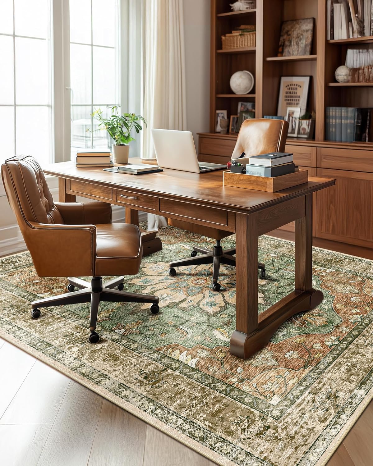 Detalle de RELEANY RELEANY 5 x 7 floral rug