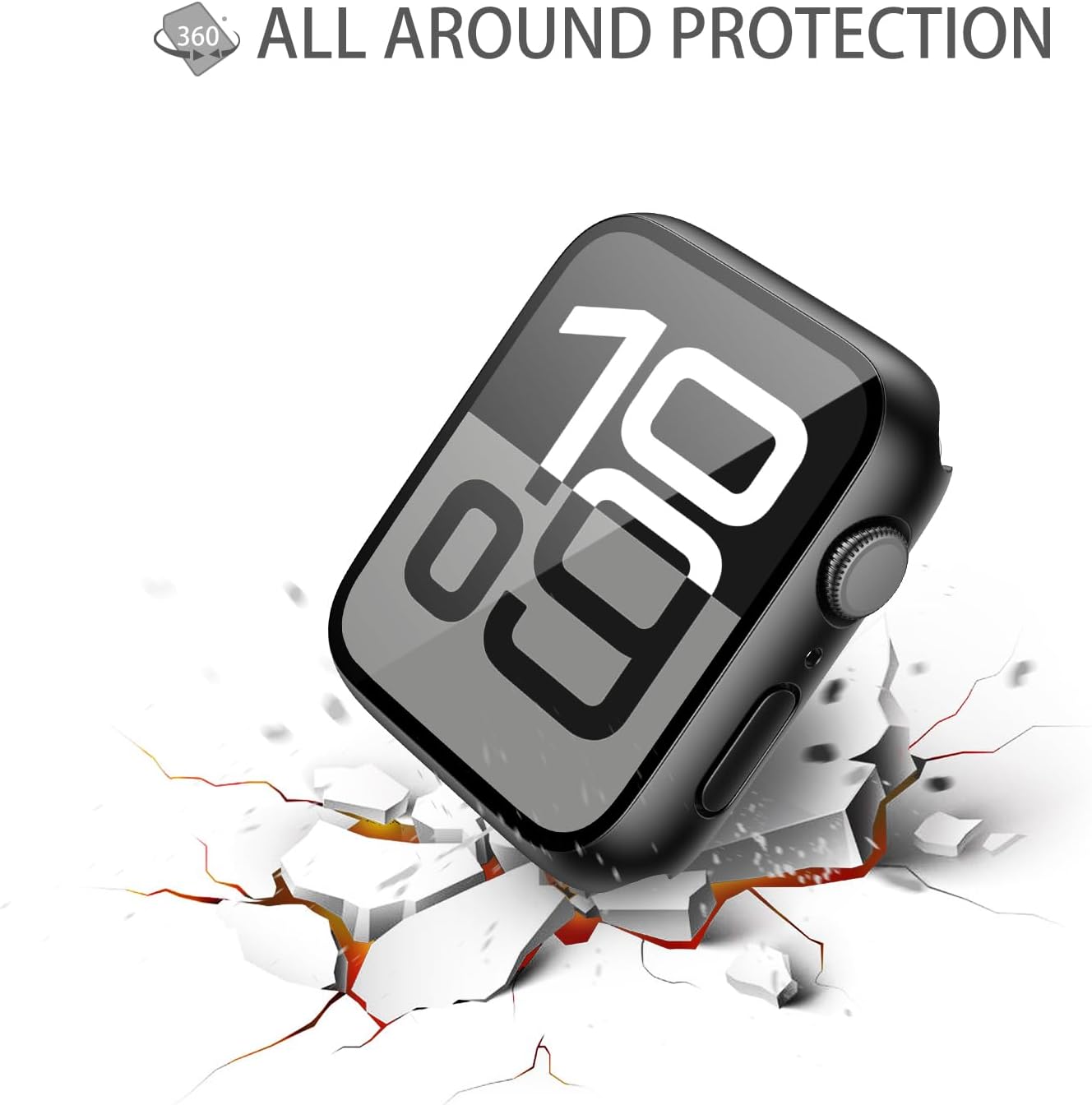 Thumbnail 3 de Misxi 2-Pack Tempered Glass Case for Apple Watch Series 11 & 10, 46mm