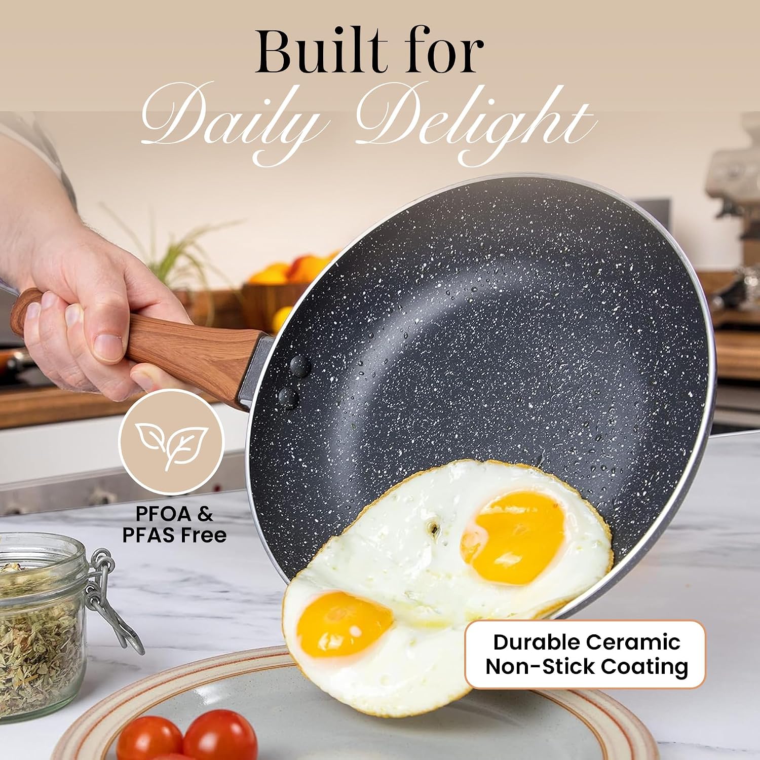 Thumbnail 6 de Nuovva Non Stick Pots and Pans Set – 5 Piece Marble Induction Cookware with Lids