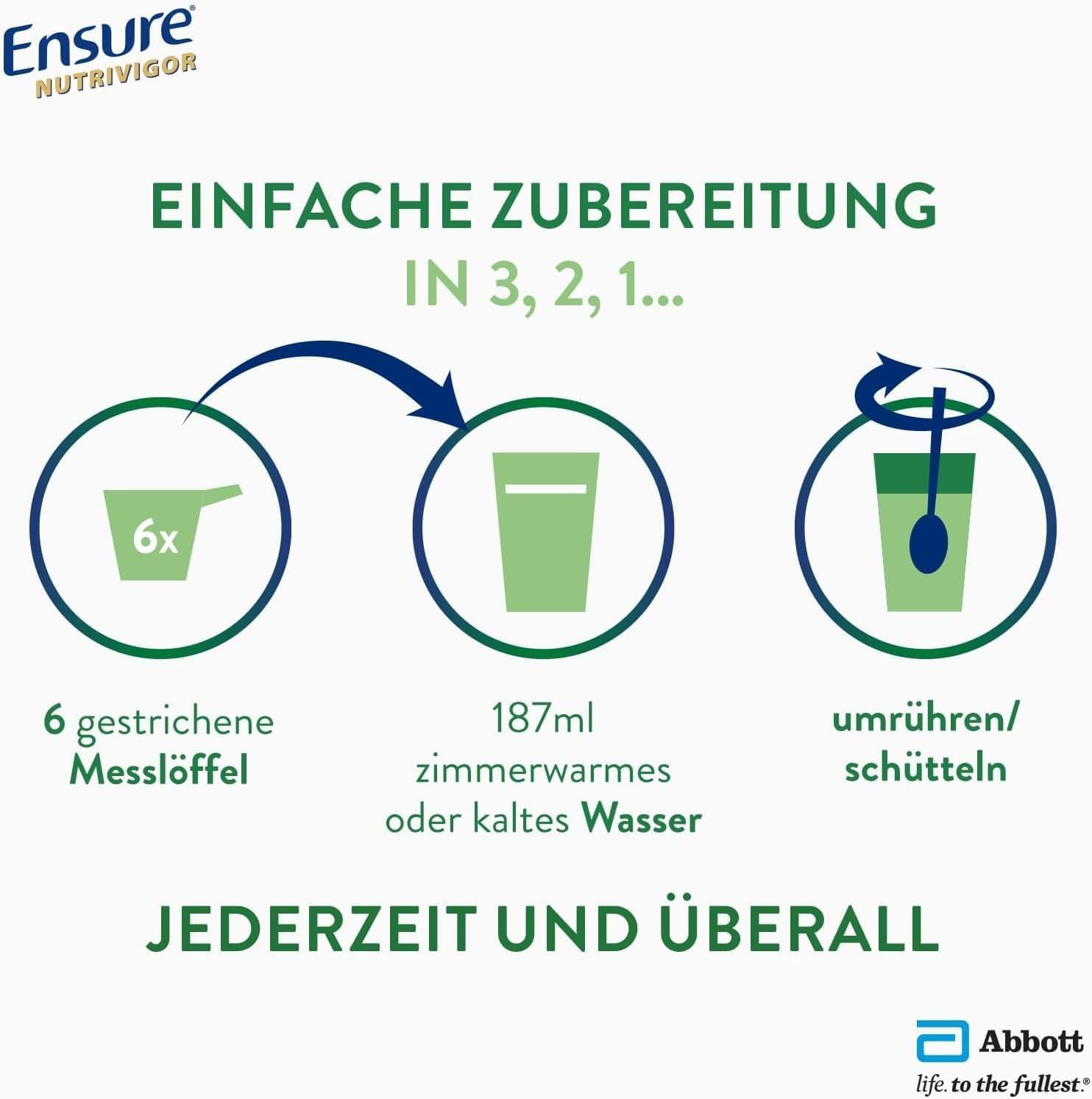 Detalle de Ensure NutriVigor Plant Based Mandelgeschmack – 400 g