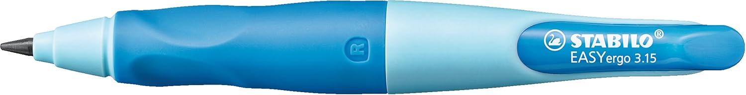 Detalle 2 de STABILO EASYergo 3.15 – Ergonomischer Druckbleistift für Rechtshänder, hellblau/dunkelblau, HB-Mine 3,15 mm