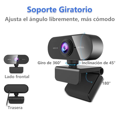 Detalle 2 de DDKJ Webcam 1080p con Autofocus