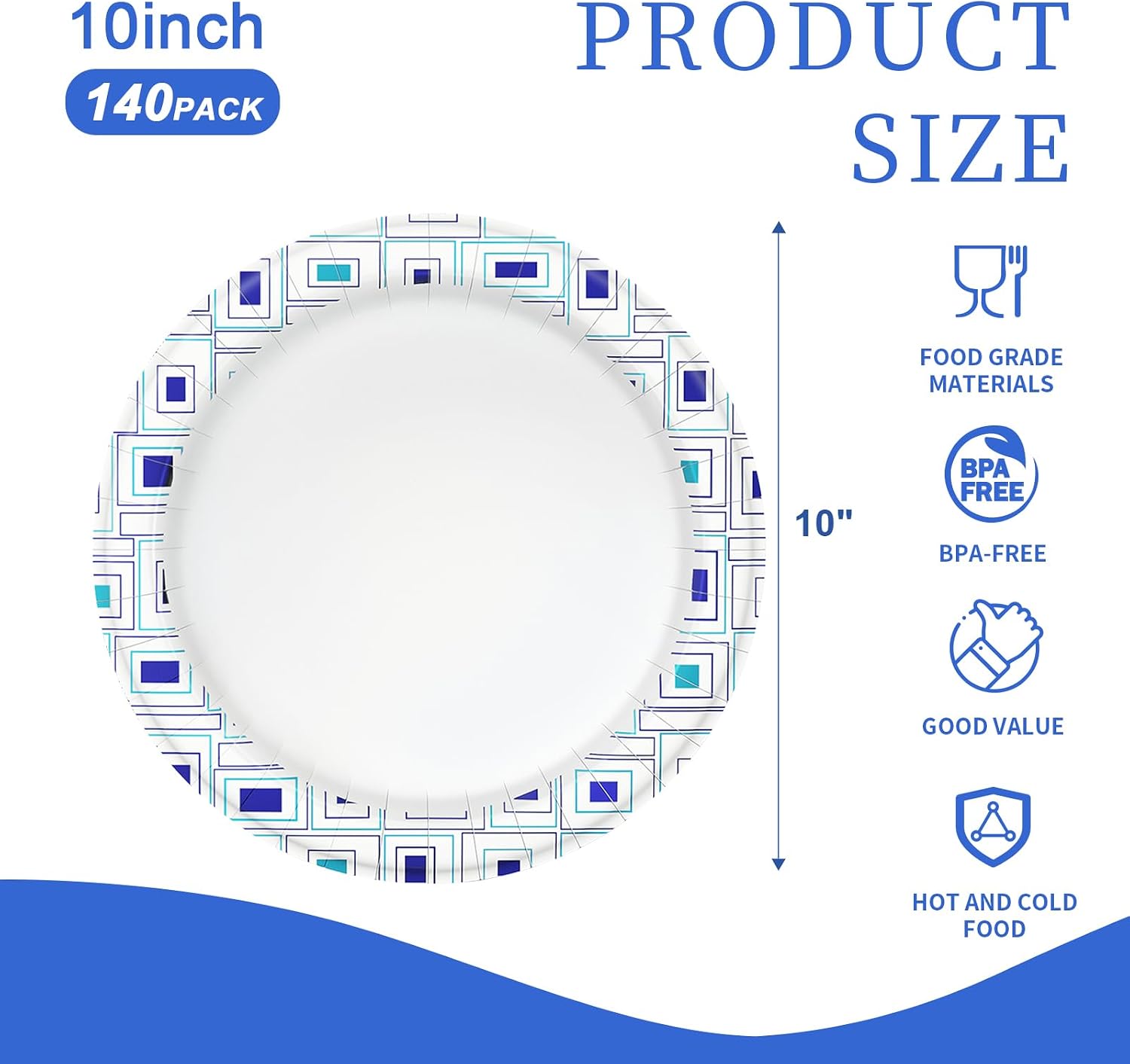 Detalle 2 de Lamosi Paper Plates, 10-Inch