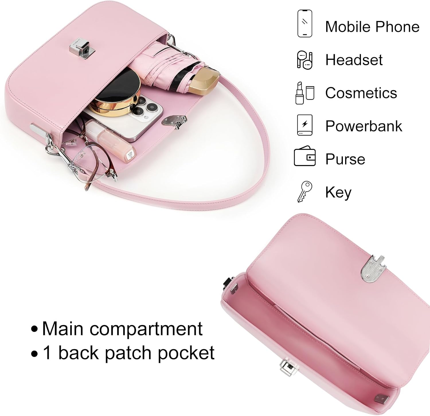 Detalle de LA FESTIN Genuine Leather Shoulder Purse