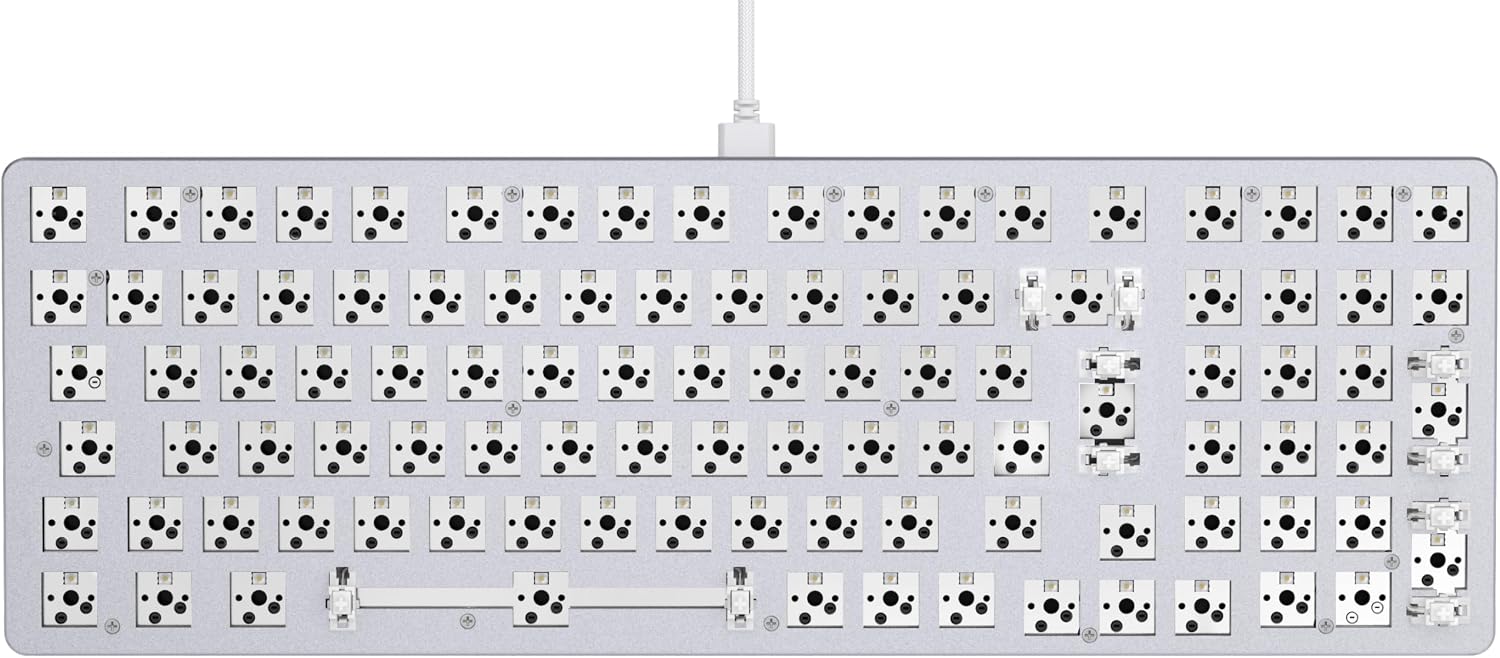 Detalle de GLORIOUS GMMK 2 Full Size (96%) Barebones – Tastiera da gaming meccanica in alluminio, layout ISO, 96%