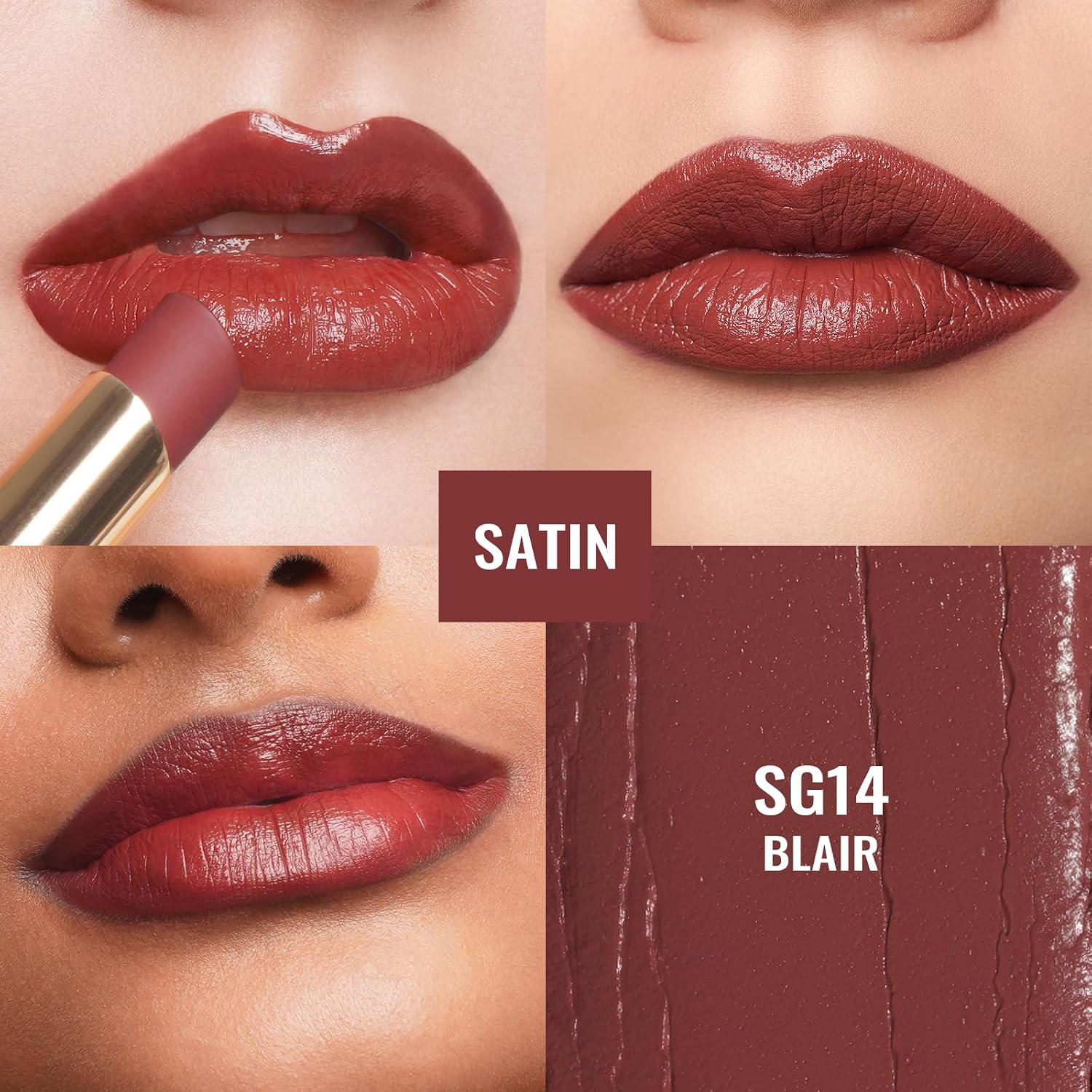 Detalle de Oulac Pflegender Lippenstift Matte mit Satin Finish SG14 Blair (4 g)
