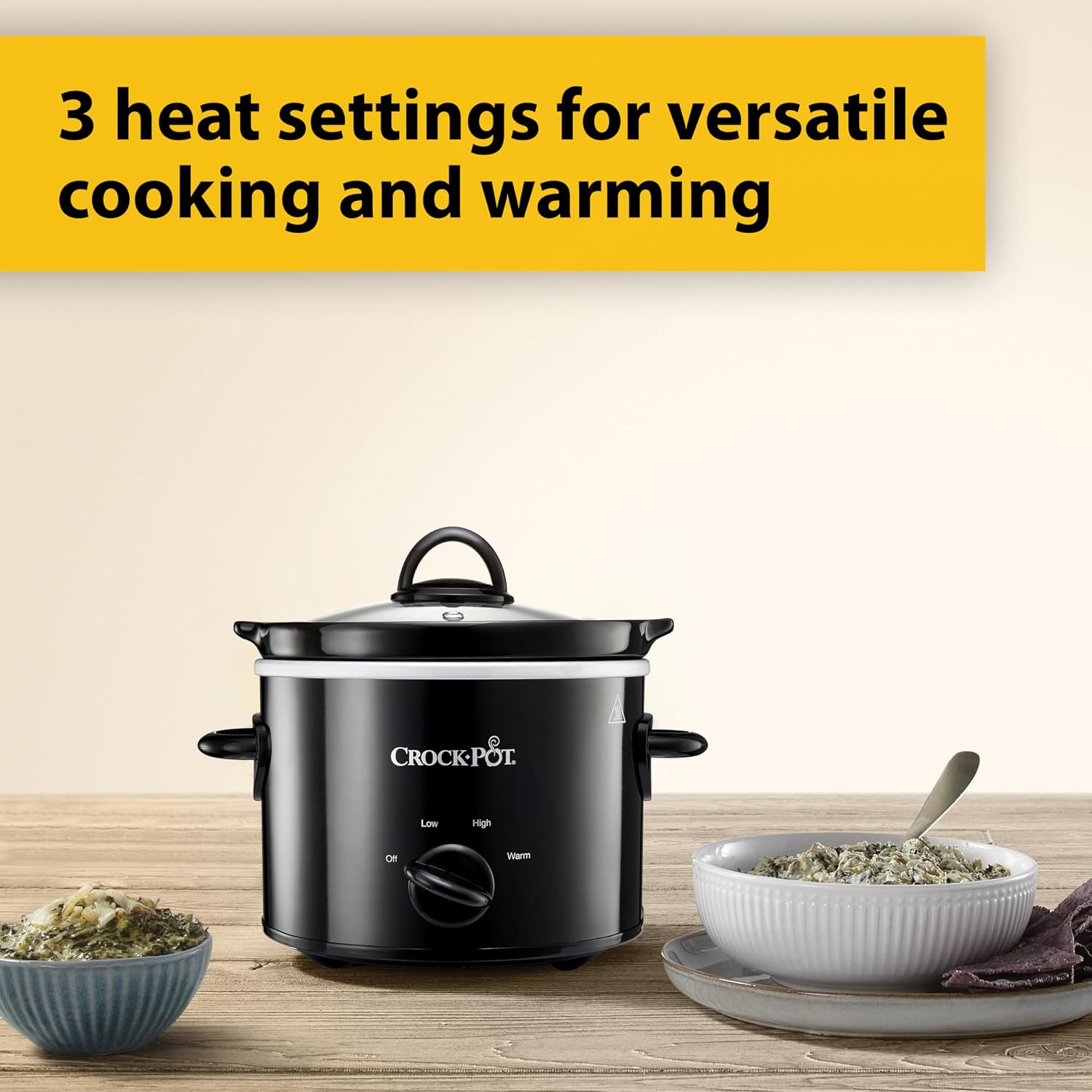 Detalle de Crock-Pot Slow Cooker CSC080 with Removable Easy-Clean Ceramic Bowl (1.8 L)