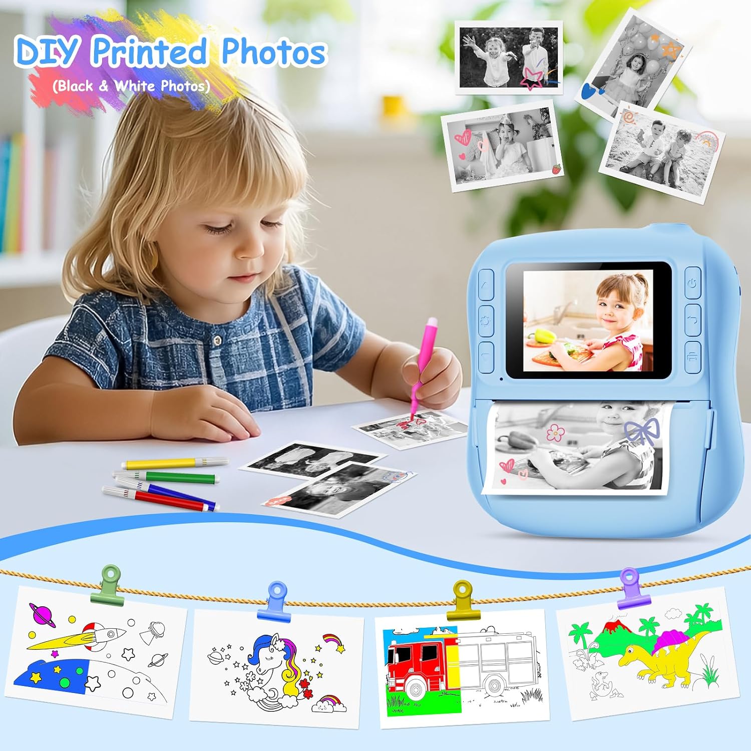 Detalle 2 de Hangrui Kids Camera Instant Print 14MP digital camera